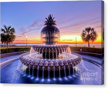 Pineapple Fountain Waterfront Park Charleston Photo Art Print Poster 18x12 inch