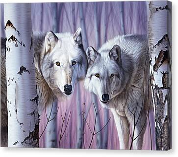 Home Decor Poster Wall Art Two Magnific Wolves In Art Print // Canvas Print
