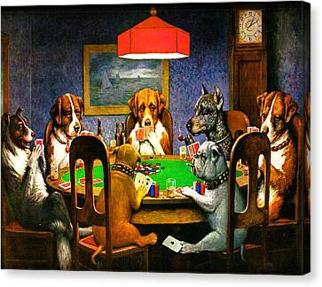 dogs playing poker by cassius marcellus coolidge