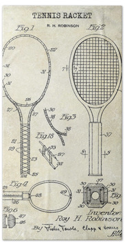 Tennis Ball Patent Hand Towels