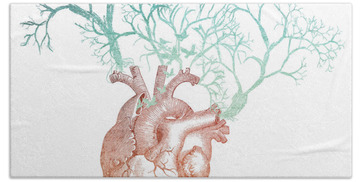 Anatomical Heart Hand Towels