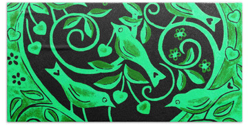 Designs Similar to Love Birds, 2012 Woodcut