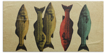 Red Fish Hand Towels
