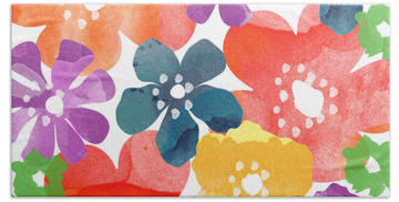 Bold Flower Hand Towels