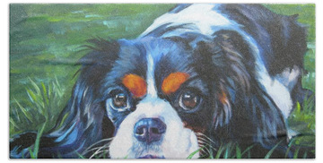 Cavalier King Charles Spaniel Puppies Hand Towels
