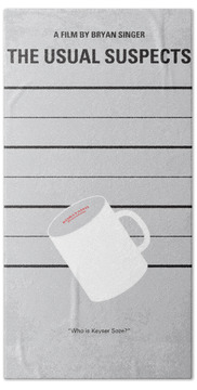 The Usual Suspects Bath Towels