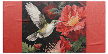 Female Ruby-throated Hummingbird Hand Towels