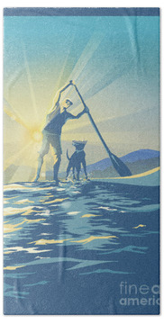 Paddle Surfing Bath Towels