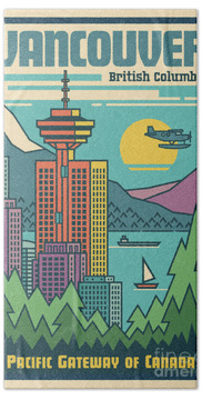 Vancouver Skyline Hand Towels