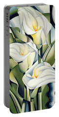 Abstract Flower Portable Battery Chargers