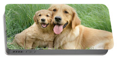 Golden Retriever Puppy Portable Battery Chargers