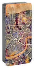 New Orleans Map Portable Battery Chargers