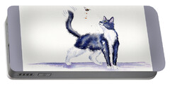 Tuxedo Cat Portable Battery Chargers