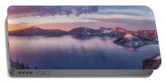Crater Lake Sunset Portable Battery Chargers
