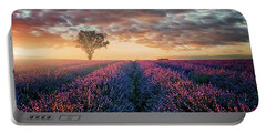Evening Lavender Field Portable Battery Chargers