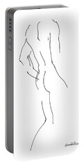 Nude Sketch Portable Battery Chargers