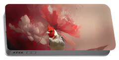 Red Crested Cardinal Portable Battery Chargers