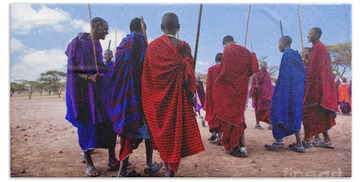 Masai Tribe Men Beach Towels