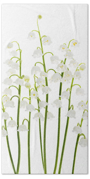 Lily Of The Valley Beach Towels