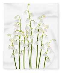 Lily Of The Valley Fleece Blankets