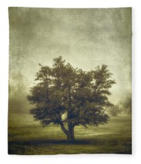 Sepia Tree Fleece Blankets