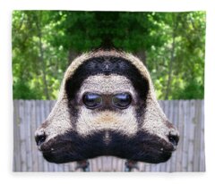 This Cute Little Black Belly Barbados Baby With Wild Facial Marks Fleece Blankets