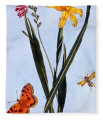 African Corn Lily Fleece Blankets