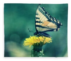 Canadian Tiger Swallowtail Fleece Blankets