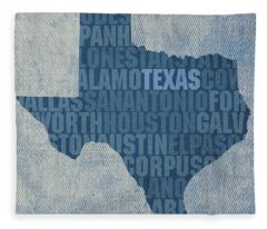 State Word Art Fleece Blankets