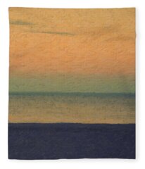 Beach Sunset Fleece Blankets