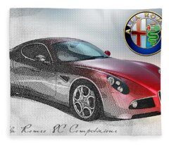 Alfa Romeo 8c Competizione Fleece Blankets