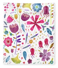 Watercolour Floral Fleece Blankets
