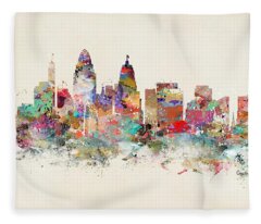 Cincinnati Ohio Fleece Blankets
