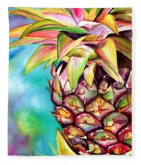 Oahu Pineapple Fleece Blankets