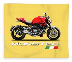 Ducati Monster Fleece Blankets