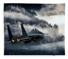 Air Superiority Fighter Fleece Blankets