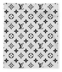 Louis Vuitton letters pattern grey Fleece Blanket • Kybershop