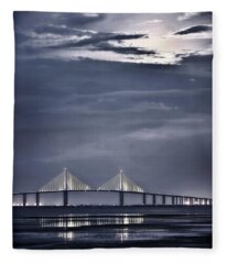Sunshine Skyway Bridge Fleece Blankets