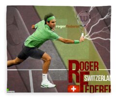 Roger Federer Fleece Blankets