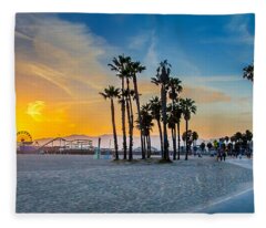 Venice Beach Fleece Blankets