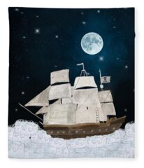 Ghost Ship Fleece Blankets