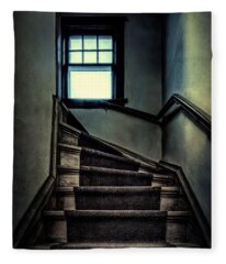 Top Of The Stairs Fleece Blankets