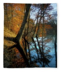 Autumn In New England Fleece Blankets