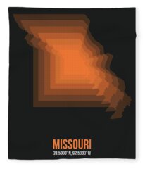 Kansas City Map Fleece Blankets