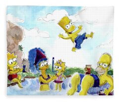 Simpsons Fleece Blankets