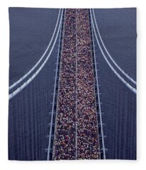New York City Marathon Fleece Blankets