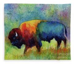 American Bison Fleece Blankets