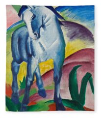 Expressionist Horse Fleece Blankets