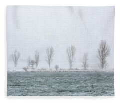 Blowing Snow Fleece Blankets