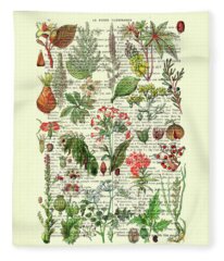 Medicinal Plants Fleece Blankets
